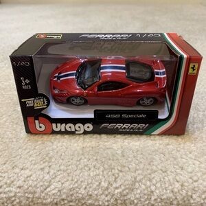 Burago Ferrari 458 Speciale Race Play Die Cast Toy Racer Car Vehicle 1/43